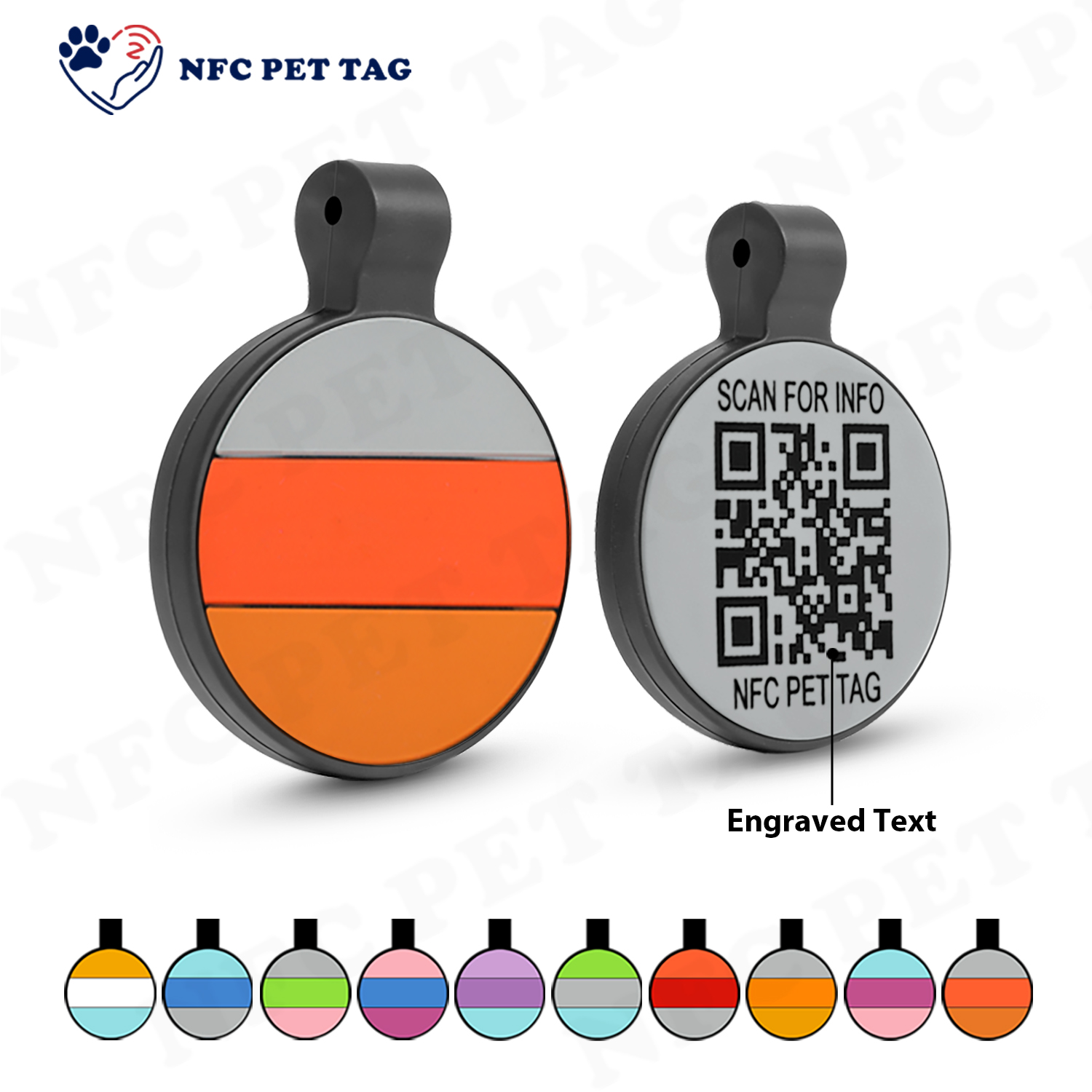 NFC Silicone Pet Tag Perfect Fit for Dog Collars & Automatic Leashes