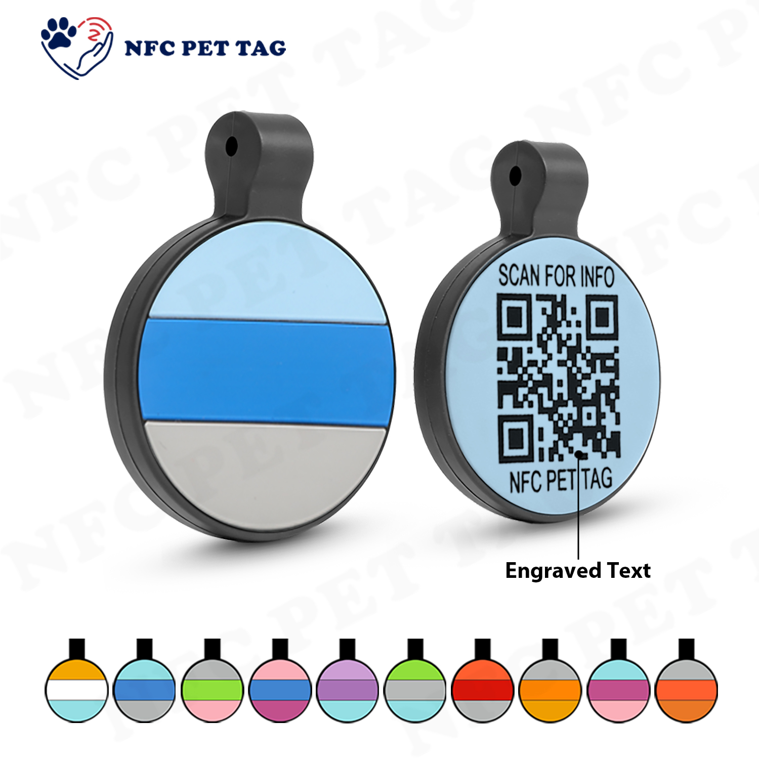 Manufacturer Custom NFC Personalized Silicone Pet ID Tag