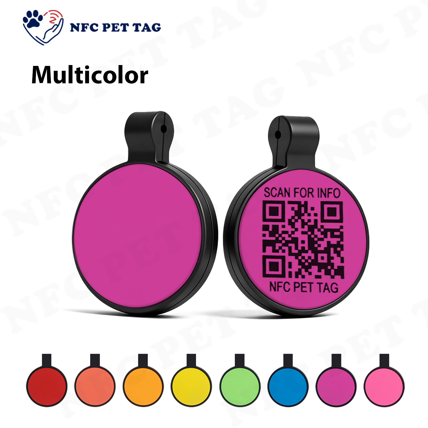 High Quality NFC Waterproof Silicone Circle Pet ID Tag Product